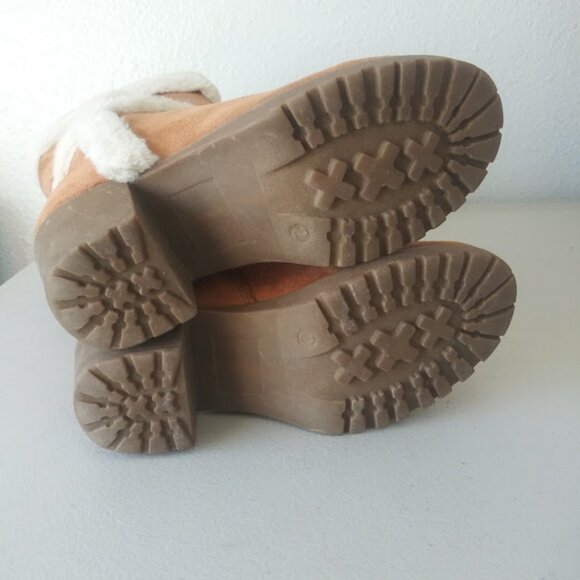 Rampage girls size 2 brown and white knee high boots - Picture 7 of 16